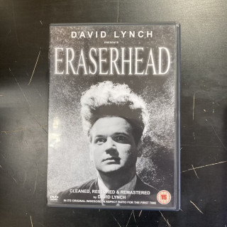 Eraserhead DVD (VG+/M-) -kauhu- (ei suomenkielistä tekstitystä)